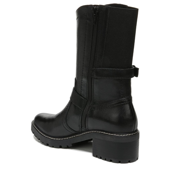 NATURALIZER TALON WOMENS LEATHER MOTORCYCLE MID-CALF BOOTS - Picture 11 of 12